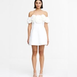 Acler White Off-Shoulder Mini Dress